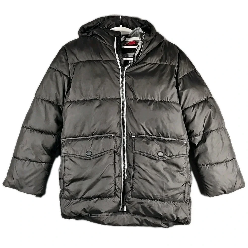 Michael Kors Girls Down Jacket Black Puffer Coat 8 Hooded‎ Full-Zip Lightweight